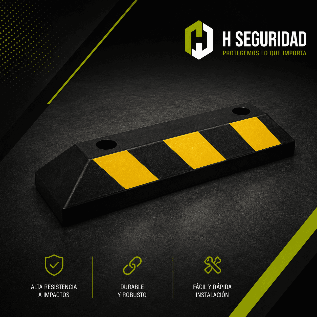 Tope de Estacionamiento Corto 55×15×10 cm
