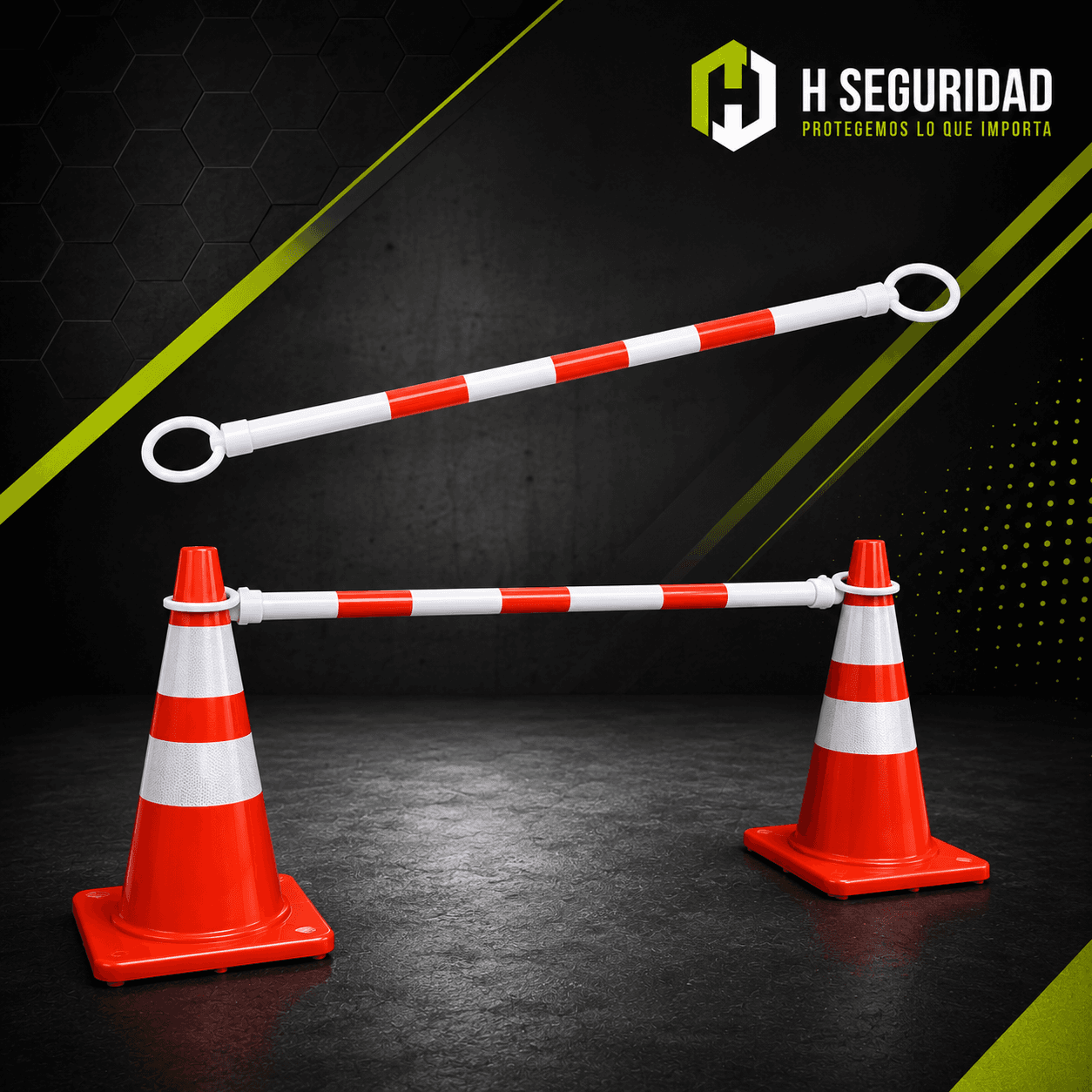 Barra Conectora para Conos Roja/Blanca Extensible