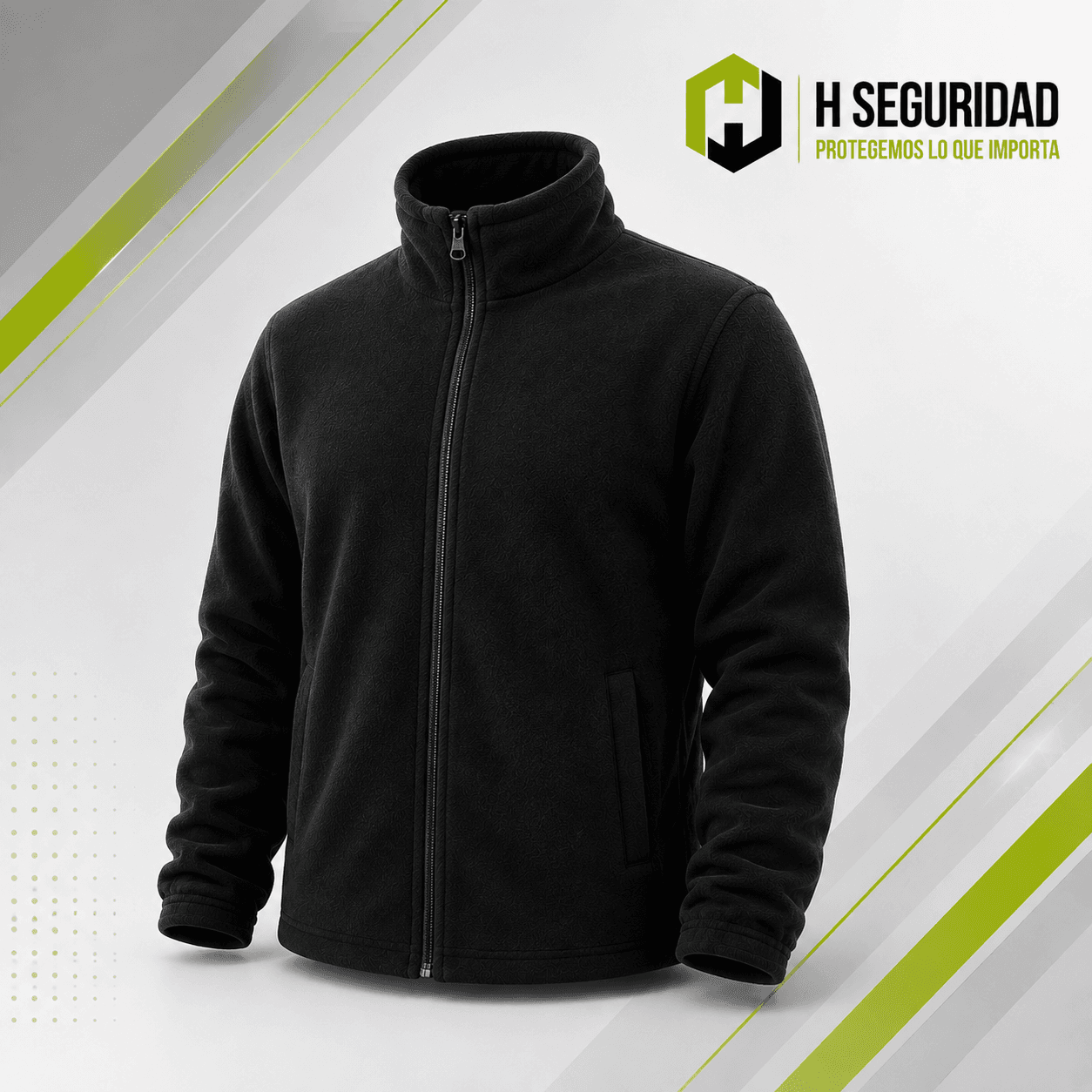 Micropolar con Cierre Hombre color negro